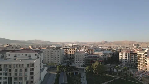 Van, Turkey - 27th august, 2025: aerial rising view Dense Van city urban sk.. Stock Footage 317928140
