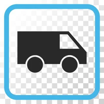 Van Vector Icon In a Frame Stock Illustration
