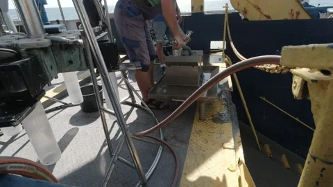 Van Veen Grab Sediment Sampler Stock Footage 150507053