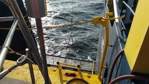 Van Veen Grab Sediment Sampler: Picks Up Sediment Stock Footage 150732947