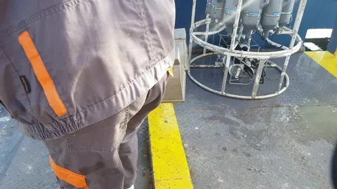 Van Veen Grab Sediment Sampler: Picks Up Sediment Stock Footage 150733004