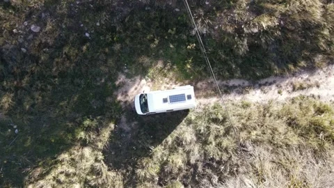 Van viewed from a drone camera Stock Footage 171175525