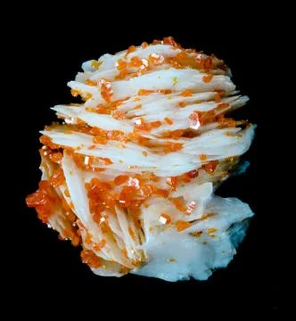Vanadinite on Barite Stock Photos