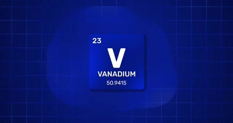 Vanadium chemical element Periodic Table Stock Footage 297186511