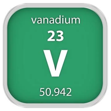 Vanadium material sign Stock-Fotos