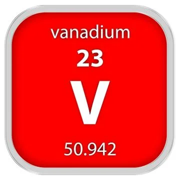 Vanadium material sign 写真素材