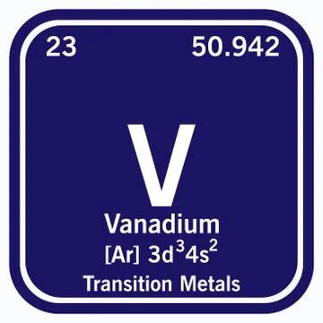 Vanadium Periodic Table of the Elements Vector illustration eps 10 イラスト素材