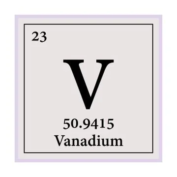 Vanadium Periodic Table of the Elements Vector illustration eps 10 Illustrazione stock