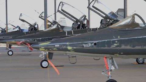 Vance Air Force Base T-38 Talon Fighter Jets 03 스톡 동영상 127995394