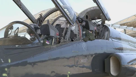 Vance Air Force Base T-38 Talon Fighter Jets 12 스톡 동영상 127995439