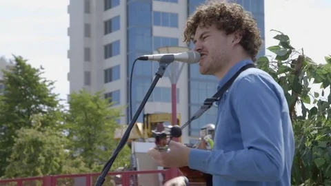 Vance Joy Performing on an event in Vancouver Stock Footage 81044496