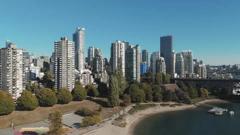 Vancouver Aerial Pull Back Stock Footage 252478665