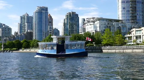 Vancouver - Aquabus Water Trip - 07 - False Creek &amp; Yaletown Stock Footage 51330153