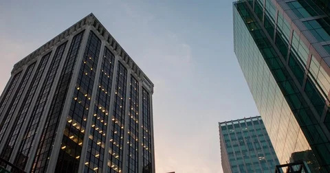 Vancouver, BC, Canada - skyscraper at downtown - Timelapse zoom out Stock Footage 75284667