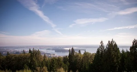Vancouver, BC, Canada - view from Cypress-Mountain - Timelapse Stock Footage 75278555
