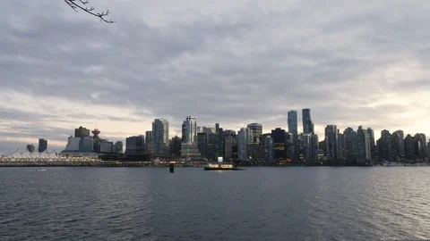 Vancouver Canada downtown skyline time-lapse Stock Footage 88100320