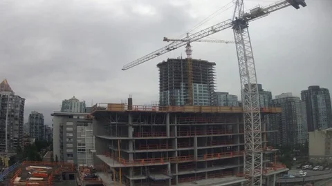 Vancouver, Canada New Construction Time Lapse Stock Footage 91047262
