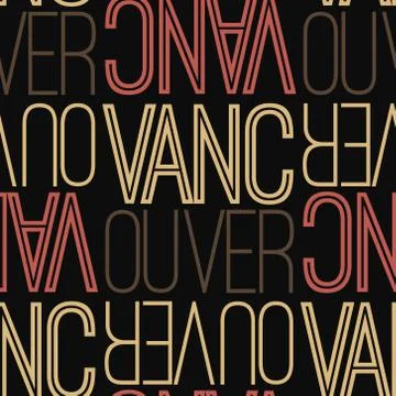 Vancouver, canada seamless pattern Stock Illustration
