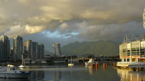 Vancouver city in daylight Stock Footage 45287025