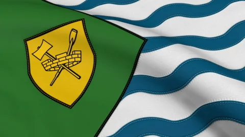 Vancouver City Flag, Canada Loop Stock Footage 241231845