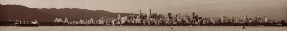 Vancouver city skyline Stock Photos