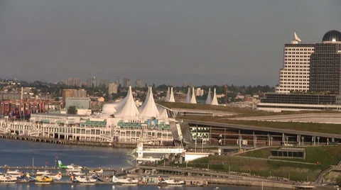 Vancouver Convention Centre and Float Plane Base Video stock 35683847
