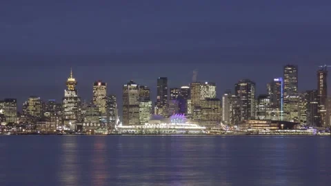 Vancouver downtown at sunset Video stock 133498002