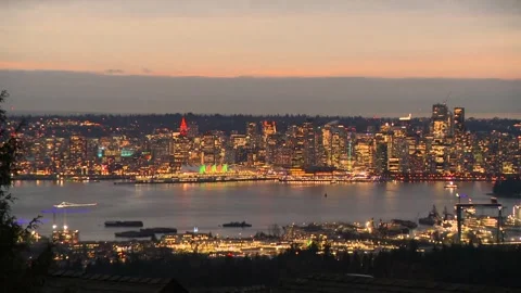 Vancouver dusk timelapse Video stock 266714992
