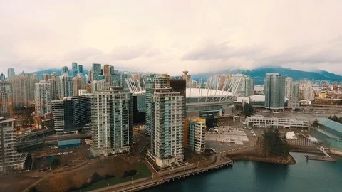 Vancouver Epic Drone Shot Stock Footage