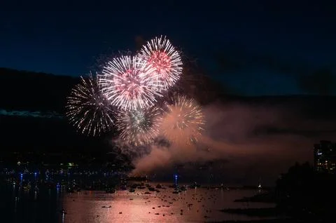 Vancouver Fireworks Display Stock Photos