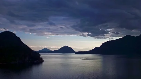 Vancouver forest and ocean sunset aerials - drone footage Stock Footage 82108317