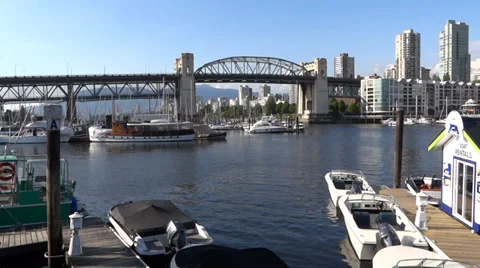 Vancouver - Granville Island Harbor - 20 Stock Footage