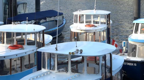 Vancouver - Granville Island Harbor - 30 Stock Footage
