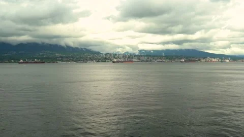 Vancouver Harbour In A Cloudy Day Stock Footage 196846312