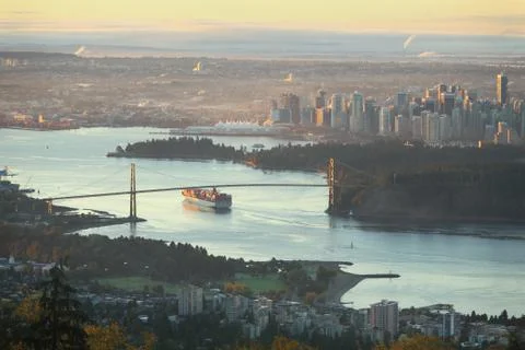 Vancouver High Angle View, British Columbia Fotos de archivo