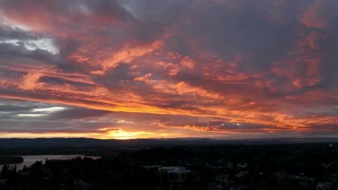 Vancouver Lake Sunset Hyperlapse` Stock Footage 201319205