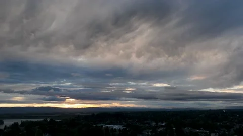Vancouver Lake Sunset Hyperlapse` Stock Footage 201319214