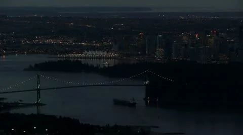 Vancouver At Night Stock Footage 10787907