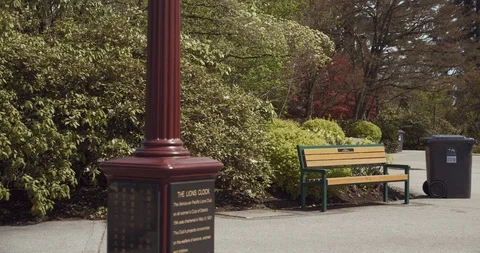 Vancouver Park Bench Video stock 129780540