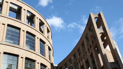 Vancouver Public Library (VPL) Central Branch 02 - pan Stock Footage 30685528