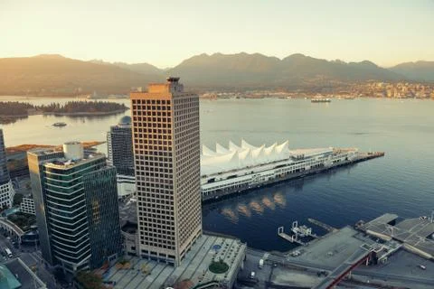 Vancouver rooftop view Stock Photos
