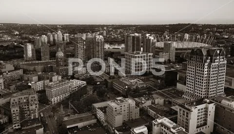 Vancouver rooftop view Stock Photos