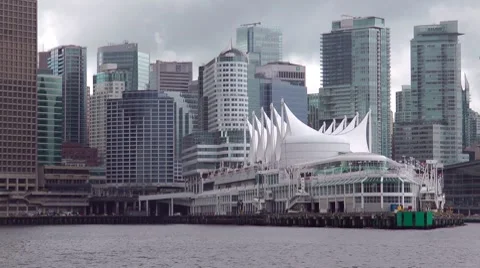 Vancouver Seabus Arrival Stock Footage 7744274