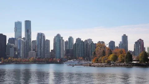 Vancouver skyline, Canada Stock Footage 74464254