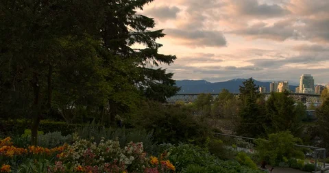 Vancouver Skyline at Dusk Video stock 129858989