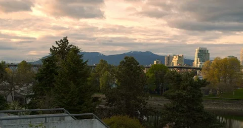 Vancouver Skyline at Dusk Video stock 129859504
