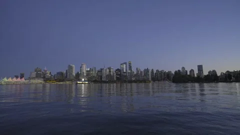 Vancouver Skyline At Night Stock Footage 267479255