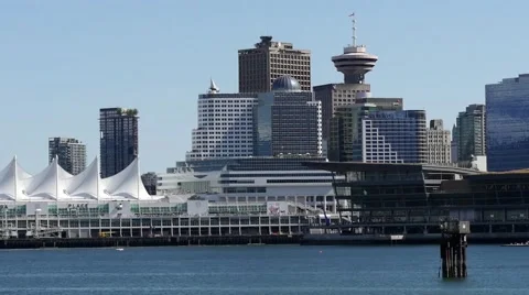 Vancouver skyline pan Stock Footage 54801154