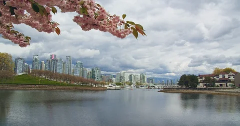 Vancouver Skyline from Path Video stock 129858828
