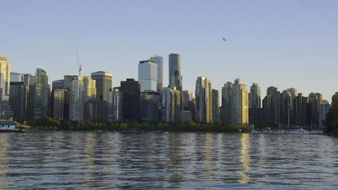 Vancouver Skyline At Sunset Stock Footage 268774955